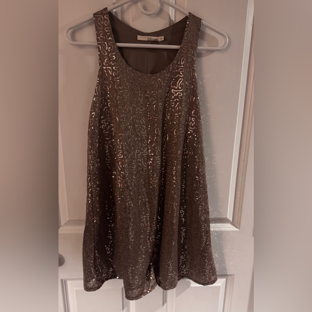 Ellison Sequin Sleeveless Dress- Small